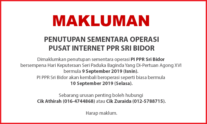 NOTIS PENUTUPAN PIK agung