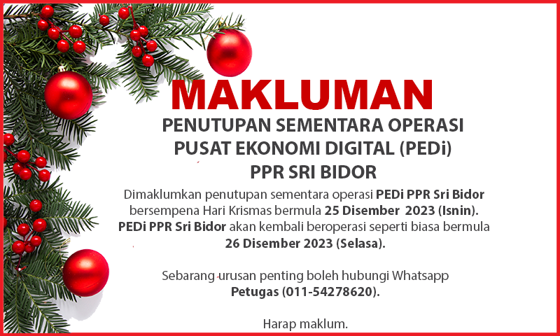 NOTIS PENUTUPAN PI portal 23 christmas