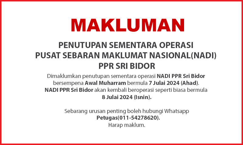 NOTIS PENUTUPAN PIawal muharram 24