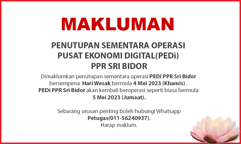 NOTIS PENUTUPAN PIportal wesak