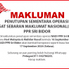 NOTIS PENUTUPAN SEMENTARA NADI PPR SRI BIDOR